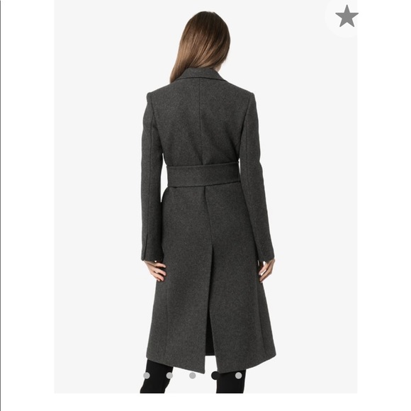 Helmut Lang belted double breasted gray coat - Picture 2 of 3